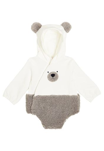 Baby - Body in cotone con shearling sintetico