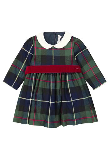 Baby - Abito in tartan con velluto