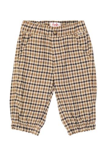 Baby - Pantaloni a quadri in misto cotone