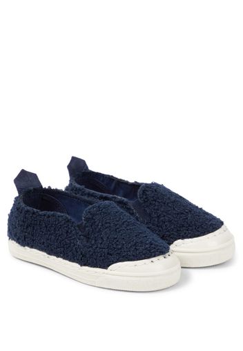 Sneakers slip-on in shearling sintetico