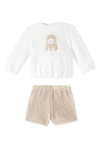 Baby - Top e shorts in misto cotone