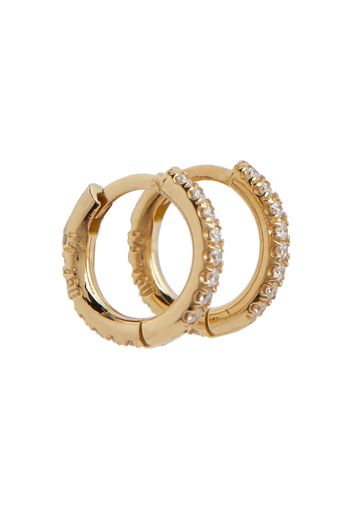 Orecchini a cerchio Mini in oro 18kt con diamanti