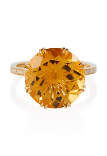 Anello in oro giallo 18Â kt con diamanti