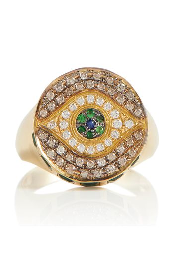 Anello Dawn Candy in oro 18kt con diamanti e pietre preziose