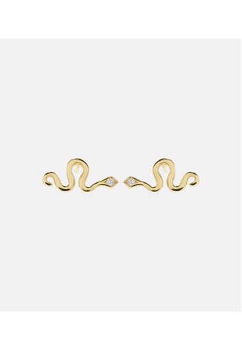 Orecchini Little Snake in oro 18kt con diamanti