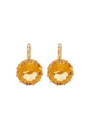 Orecchini Crown Medium in oro giallo 18kt con citrini