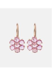 Orecchini Daisy Bloom in oro rosa 18kt con zaffiri