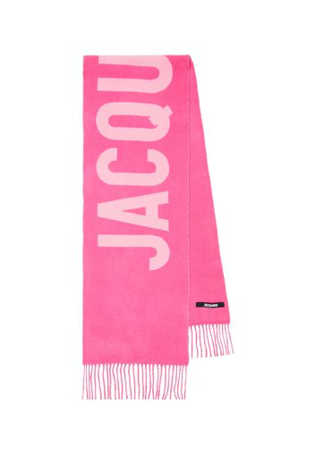 Sciarpa in jacquard di lana con logo