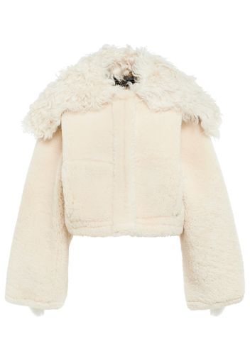 Giacca cropped Piloni in shearling