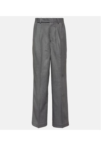 Pantaloni regular in twill di misto lana