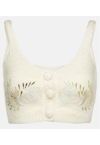 Top in crochet con perline