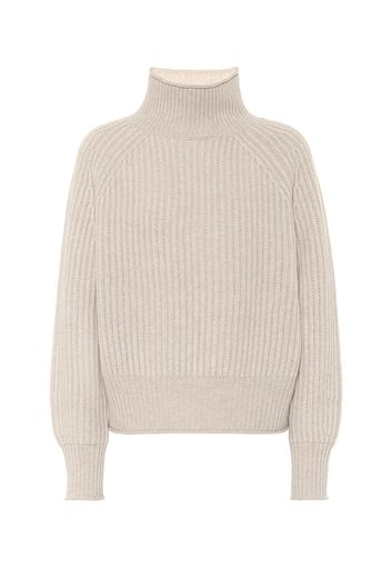 Pullover a coste in cashmere