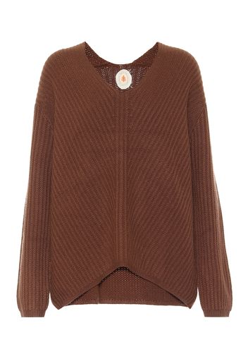 Pullover a coste in cashmere