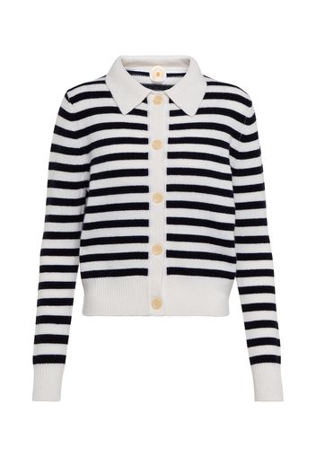 Cardigan in misto lana a righe