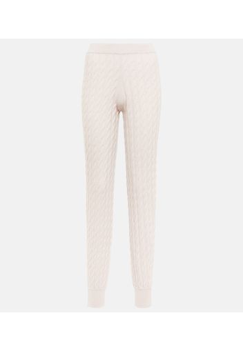 Pantaloni in cashmere a trecce