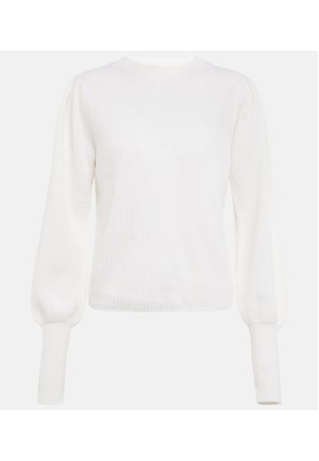 Pullover in maglia a coste di cashmere