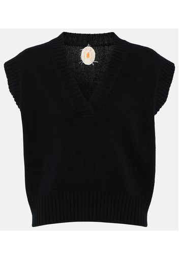 Gilet cropped in cashmere