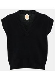 Gilet cropped in cashmere