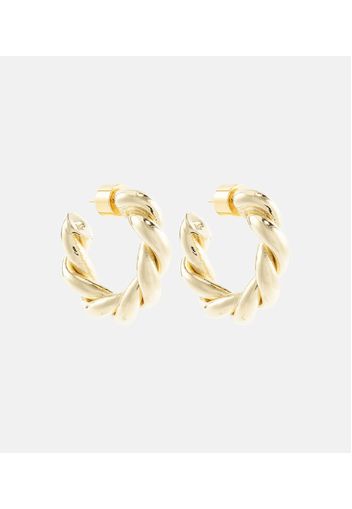 Orecchini a cerchio Double Twisted in oro 14kt