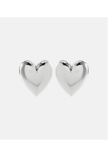 Orecchini Puffy Heart in oro bianco 14kt