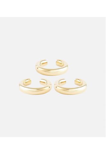 Set di 3 orecchini bagnati in oro 14kt