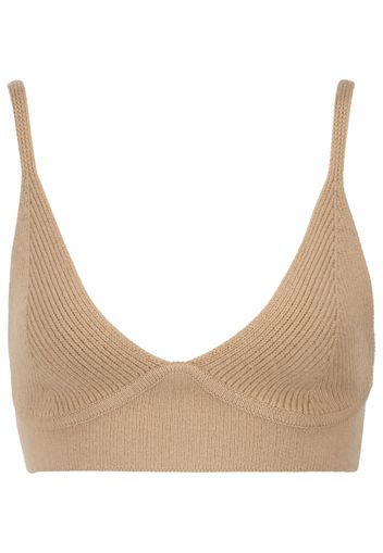 Bralette Aeris in misto cotone e lana a coste