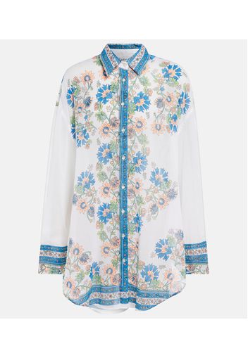 Camicia in cotone a fiori