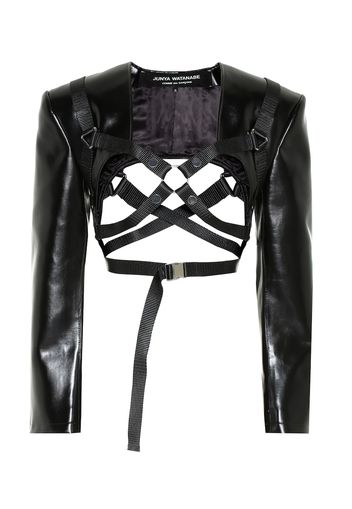 Bolero in similpelle con harness