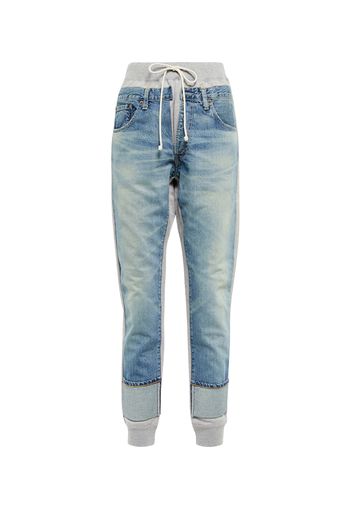 Pantaloni sportivi in cotone e denim