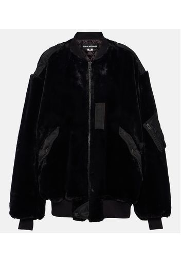 Bomber oversize in pelliccia sintetica