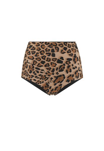 Slip bikini a stampa leopardata