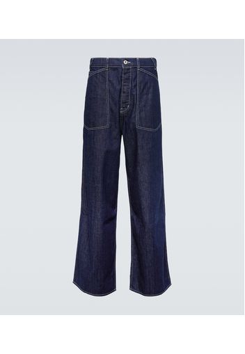 Jeans Sailor a gamba larga con ricamo