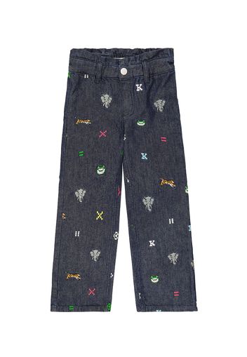 Jeans Jungle Game con ricamo