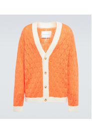 Cardigan in lana a righe