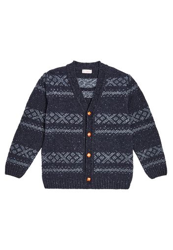 Cardigan Axel Fair Isle in misto lana