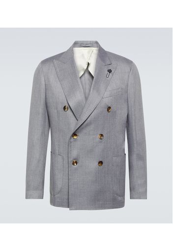 Blazer in misto seta e cashmere