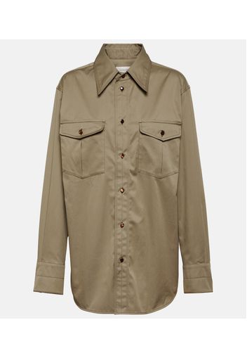 Camicia western in twill di cotone