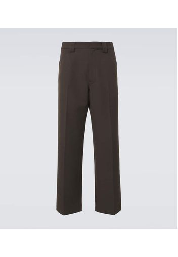 Pantaloni regular in gabardine