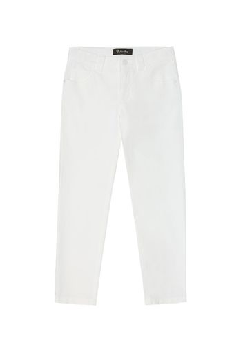 Pantaloni in gabardine di cotone stretch