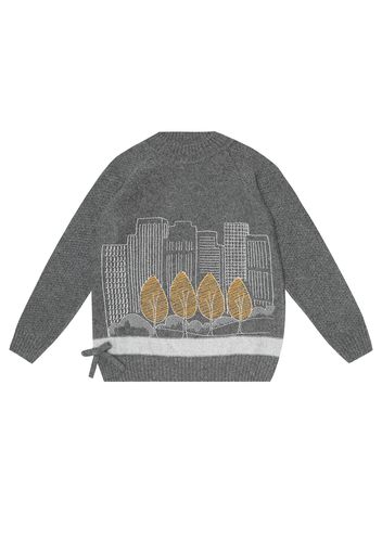 Pullover Park Skyline in cashmere con ricami