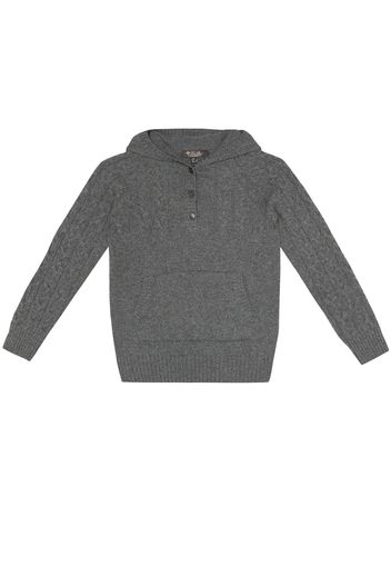 Pullover in cashmere con cappuccio