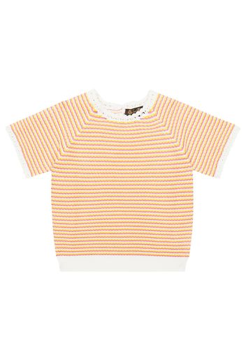 Top in maglia di cotone a righe