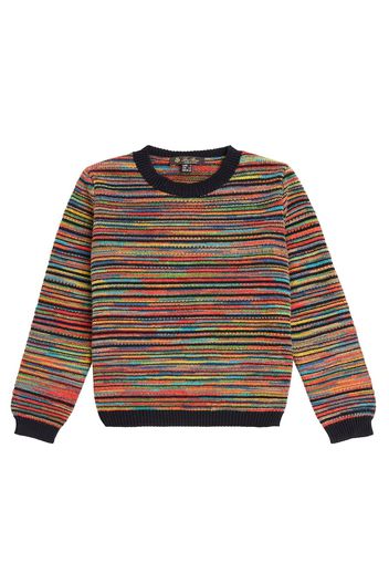 Pullover in misto cashmere a righe