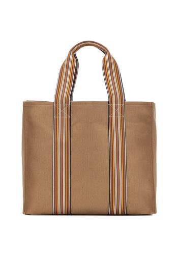 Borsa The Suitcase Stripe Small in tessuto