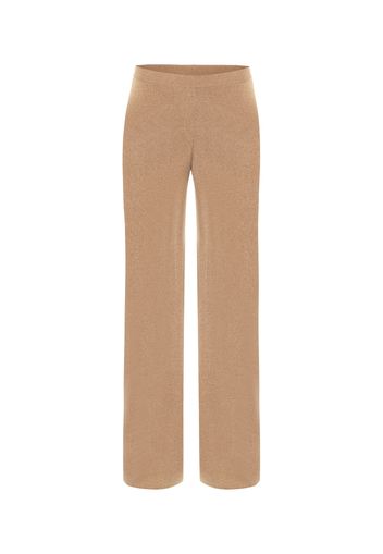 Pantaloni a vita alta in cashmere