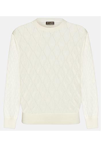 Pullover Piura Argyle in cashmere e seta