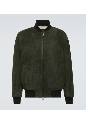 Bomber in suede
