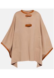 Mantella Kirna in cashmere con pelle