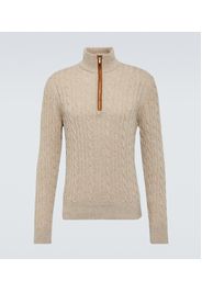 Pullover Mezzocollo in cashmere a trecce