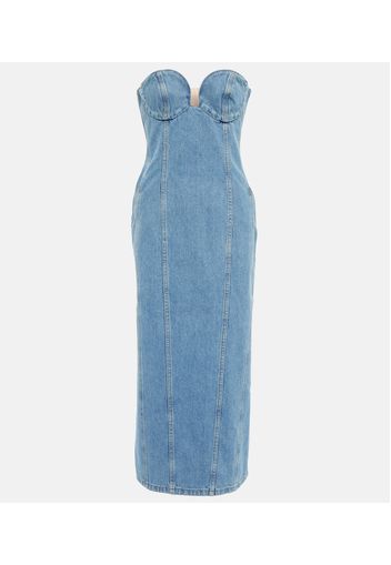 Abito midi bustier di jeans